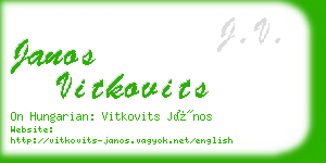 janos vitkovits business card